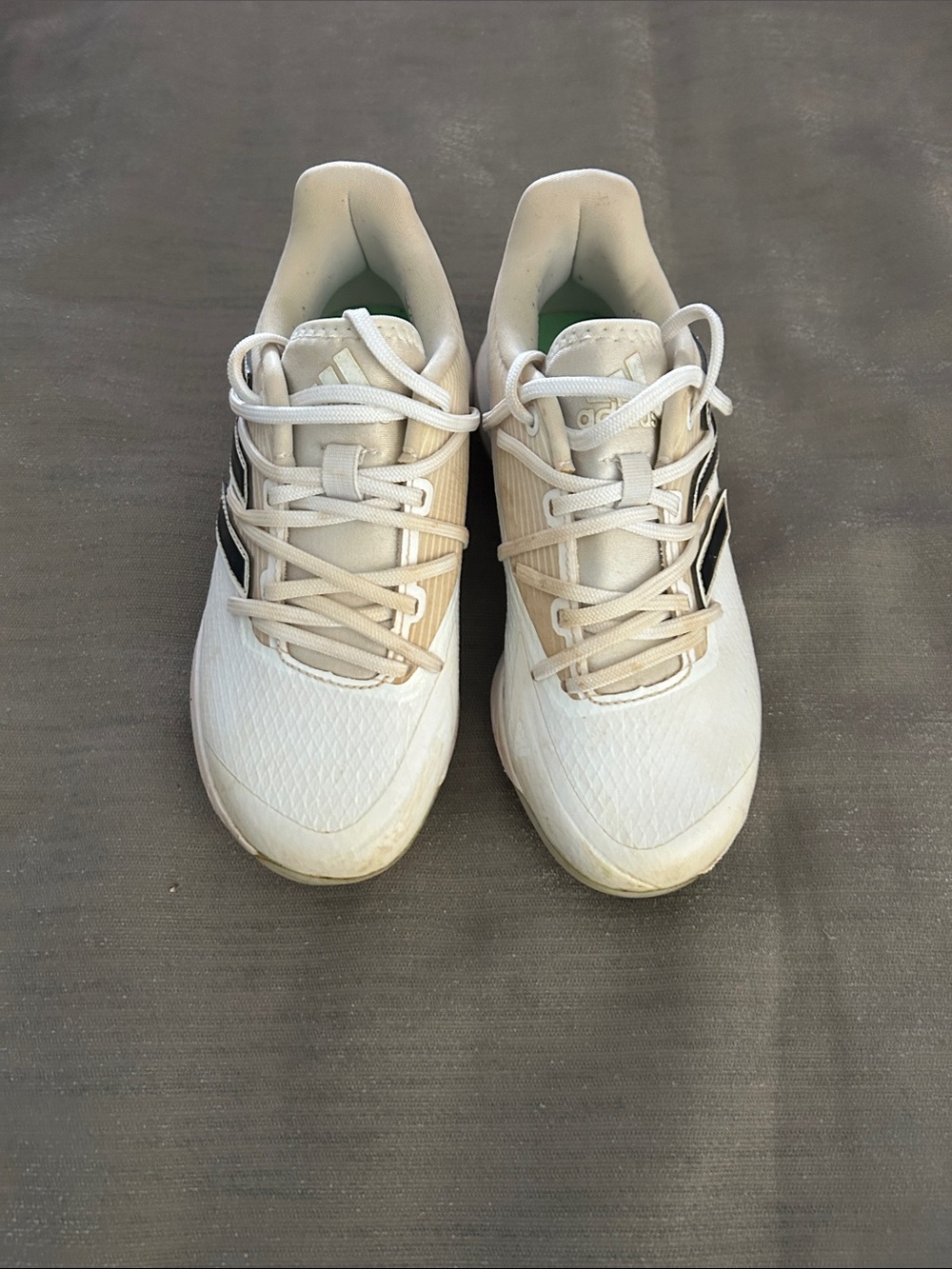 adidas Kids White Athletic Cleats